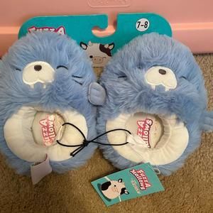 Fuzza-Mallows by Squishmallow Walrus Slippers Size 7-8 NWT Squishmallows
